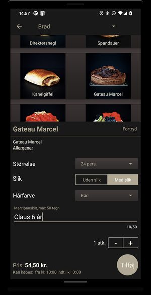 Lagkagehuset app - kagemand